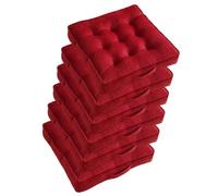 Coussin de sol épais antidérapant doux et confortable pour la maison et la salle de classe 6 K Gris/rouge vin 45 x 45 cm