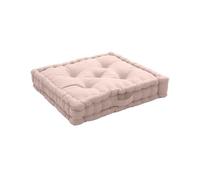 Coussin de sol garni - 50 x 50 cm - 100 % coton - Vieux rose