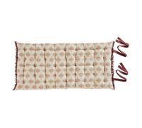Coussin de sol ""Ikat"" jacquard lin 60x120cm - Atmosphera Créateur d'intérieur