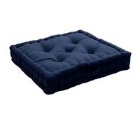 Coussin de sol Panama avec poignée - 50 cm x 50 cm - Bleu Marine