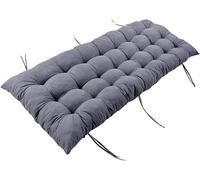 Coussin de sol pour banc, confortable et moelleux - Long tapis de sol - Idéal pour se détendre à l'extérieur - Avec sangles de fixation - 190x53 cm - Gris