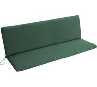 Coussin de sol pour banc de jardin, modèle Dallas, pour banc à 3 places, dimensions 138x88 cm, avec dossier, couleur vert foncé