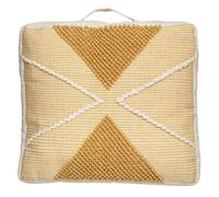 Coussin de sol recyclé ""Row"" 48 x 48 x 14 cm Atmosphéra - Ocre