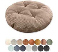 Coussin de sol rond Unyqoos® de 6 cm – revêtement en velours doux, rembourrage 100% en fibres de polypropylène et en mousse, antidérapant, polyvalent pour chaise, canapé et sol, disponible en 15 coule