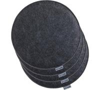 Coussin de sol rond Unyqoos® en feutre texturée, diamètre d'environ 35 cm, épaisseur de 2 cm – Rembourrage robuste et durable avec un garnissage confortable, idéal pour les chaises, les canapés et le 