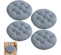Coussin de sol rond Unyqoos® - Lot de 4, 40 x 40 cm – Tissu en polyester avec rembourrage en coton, confortable pour l'intérieur et l'extérieur
