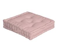 Toilinux Coussin de sol avec poignée Panama 50x50 cm 100% coton Garnissage 100% coton Vieux Rose