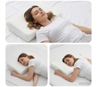 Coussin de sommeil Uni Blanc Mousse à mémoire de forme pour le cou vidaXL vidaXL
