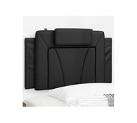 vidaXL Coussin de tête de lit noir 80 cm similicuir
