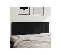 vidaXL Coussin de Tête de Lit, Oreiller de Tête de Lit avec Bandes Auto-agrippantes, Coussin Rembourré Chambre à Coucher, 374677 Noir G