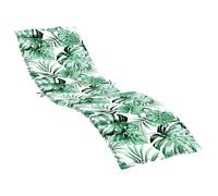 vidaXL Coussin de transat Motif Feuille 200 x 70 x 3 cm Tissu Oxford, Coussin pour Salon, rectangulaire pour intérieur, extérieur, déco stylée, Durable, Facile à Entretenir, Confortable