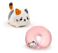 Coussin de voyage 2-in-1 - chat Puckator Swapseazzz Adoramals Rose TU
