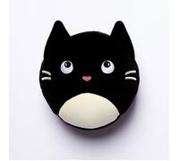 Coussin de voyage - Puckator - Chat - 2-en-1 avec masque - Noir - 16,5x13,5x10,5 cm