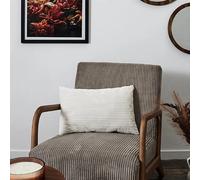 HOME DECO FACTORY - TX0239, Coussin en Flanelle à Grosses côtes, Design Moderne et Chaleureux, Conçu pour canapé ou lit, Facile à Entretenir, Dimensions 30x50 cm, Couleur Assortie