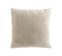 Douceur d'Intérieur – Coussin déco Flanela, flanelle relief uni déhoussable 45x45 cm Beige
