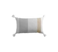 Coussin Déco à Pompons "Iliade" 30x50cm Gris