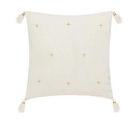 Coussin Déco à Pompons Millo 40x40cm Ivoire