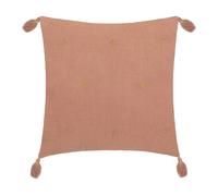 Coussin Déco à Pompons Millo 40x40cm Rose