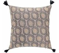 Coussin Déco Pompons Onyxia 45x45 - Naturel
