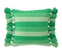 Coussin Déco à Pompons "Polly" 50x50cm Vert Vert