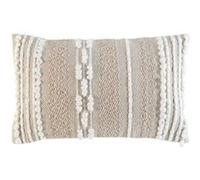 Coussin Déco "Blanca" 30x50cm Naturel & Blanc Beige G