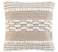 Douceur d'Intérieur - Coussin déhoussable Blanca 40x40 cm - Polycoton fantaisie & fils métal Naturel