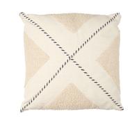 Coussin Déco Bouclette Crush 40x40cm Beige