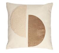 HOME DECO FACTORY - TX0045, Coussin Bouclette Beige et Taupe 40x40 cm - Confort et Élégance pour Salon ou Chambre - pour Décoration Intérieure - Facile à Entretenir