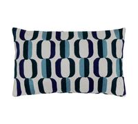 Coussin Déco Brodé Hary 30x50cm Bleu