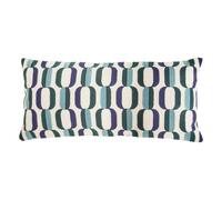 Coussin Déco Brodé Hary 35x75cm Bleu
