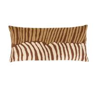 Coussin Déco Brodé Hary 35x75cm Marron