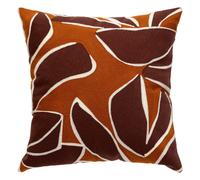 Coussin Déco Brodé Hary 45x45cm Camel & Marron