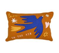 Coussin Déco Brodé Libertad 38x58cm Terracotta