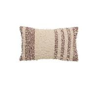 Coussin Déco Créateur d'intérieur Bouclette Polyester Coton 30x50cm Marron Tonka