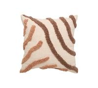 Coussin Déco Créateur d'intérieur Tufté Coton 40x40cm Marron