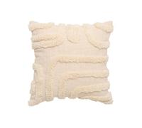 Coussin Déco Créateur d'intérieur Tufté Coton 40x40cm Naturel