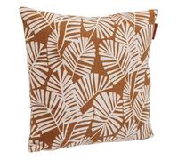 Coussin déco d'extérieur ""Fylie"" palmier & camel 40x40cm en polyester - Hespéride