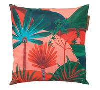 Coussin déco d'extérieur ""Maoria"" motif jungle 40 x 40cm en polyester - Hespéride