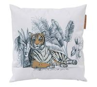 Coussin déco d'extérieur ""Maoria"" motif tigre 40 x 40cm en polyester - Hespéride