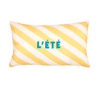 Coussin extérieur rayé ""L'été"" Jaune 30x50 cm
