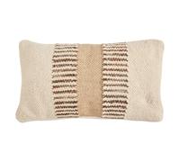 Créateur d'intérieur - Coussin Déco Effet Jute "Striscia" 30x50cm Ivoire