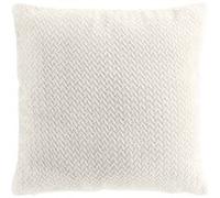 Coussin Déco en Flanelle "Flanela" 45x45cm Naturel Beige