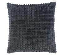 Coussin Déco en Flanelle Quincy 40x40cm Anthracite
