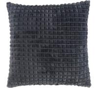 Coussin Déco en Flanelle Quincy 40x40cm Anthracite