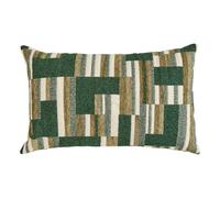 Coussin Déco en Jacquard Chenillé Calix 30x50cm Kaki