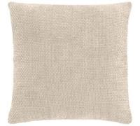 Coussin Déco en Velours Chenillé "Leo" 45x45cm Naturel Beige