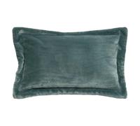 Coussin Déco Flanelle Cuddly 38x58cm Bleu Givré