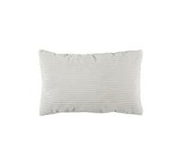 Coussin Déco Flanelle "Grosse Côtes" 30x50cm Blanc