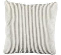 HOME DECO FACTORY - TX0238 Coussin Flanelle Douce à Grosses Côtes - Design Moderne, Polyvalent pour Canapé ou Lit - Facile à Entretenir - 40x40 cm - Blanc, Gris, Rouge