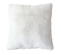 Coussin Déco Imitation Fourrure Rabbit 40x40cm Blanc